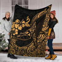 Polynesian Hawaii Premium Blanket - Polynesian Golden Humpback Whale - Polynesian Pride