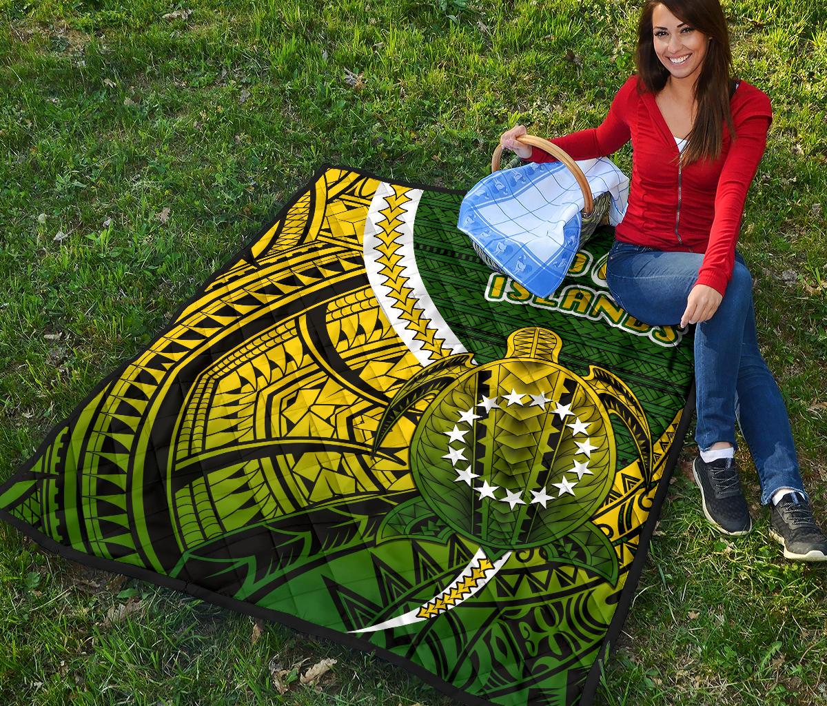 Cook Islands Premium Quilt Style Turtle Rugby - Polynesian Pride
