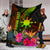 The Philippines Polynesian Personalised Premium Blanket - Hibiscus and Banana Leaves - Polynesian Pride