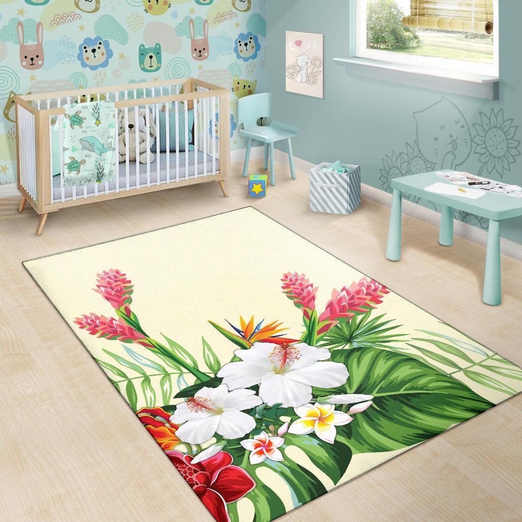 Wonderful Hibiscus Flower Area Rug AH - Polynesian Pride