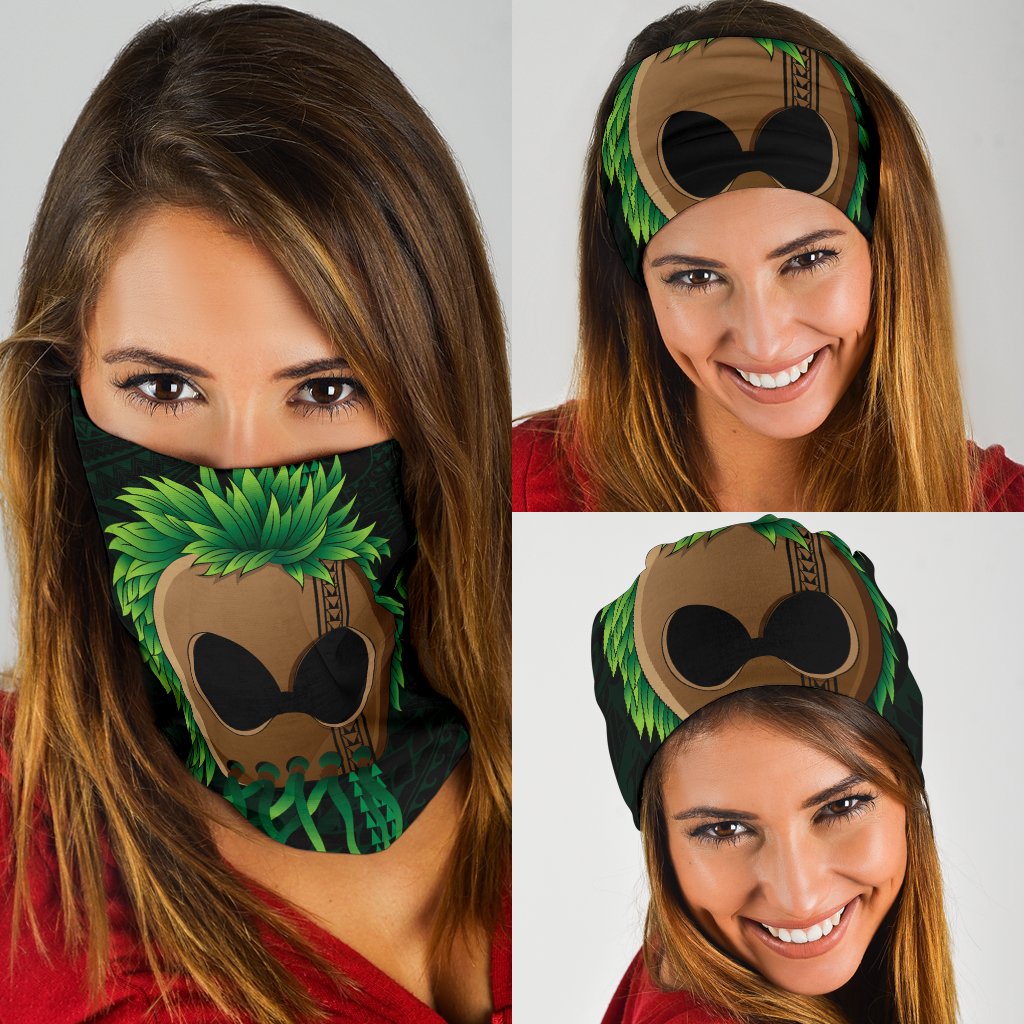 Warrior Kakau Polynesian Bandana 3-Pack - Green - AH One Size Green - Polynesian Pride