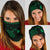 Hawaii Kakau Polynesian Turtle Map Bandana 3 - Pack - Green Green One Size - Polynesian Pride