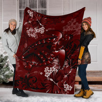 Hawaii Blanket - Hawaii Turtle Magenta Premium Blanket - Polynesian Pride