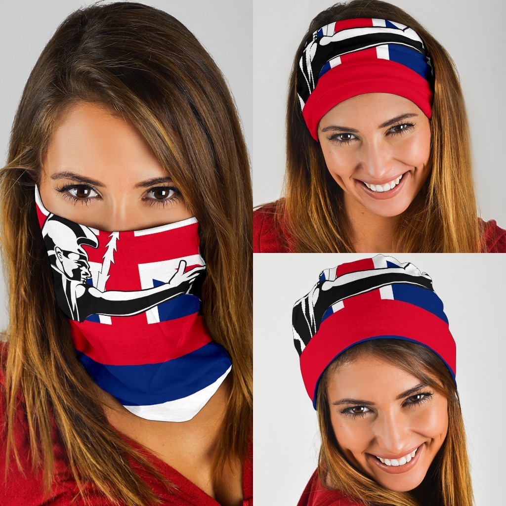 King Flag Bandana 3 - Pack - White - AH One Size White - Polynesian Pride