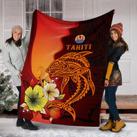 Tahiti Premium Blankets - Tribal Tuna Fish - Polynesian Pride