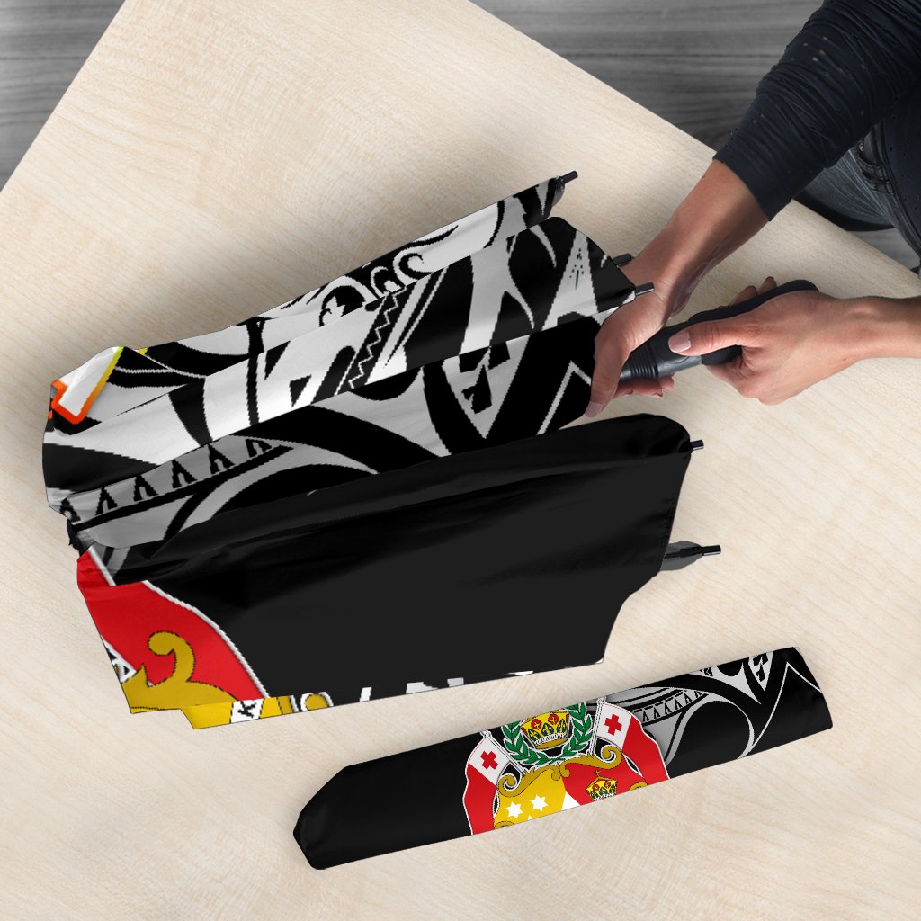 Mate Ma'a Tonga Rugby All Over Print Umbrellas Polynesian Unique Vibes - Black - Polynesian Pride