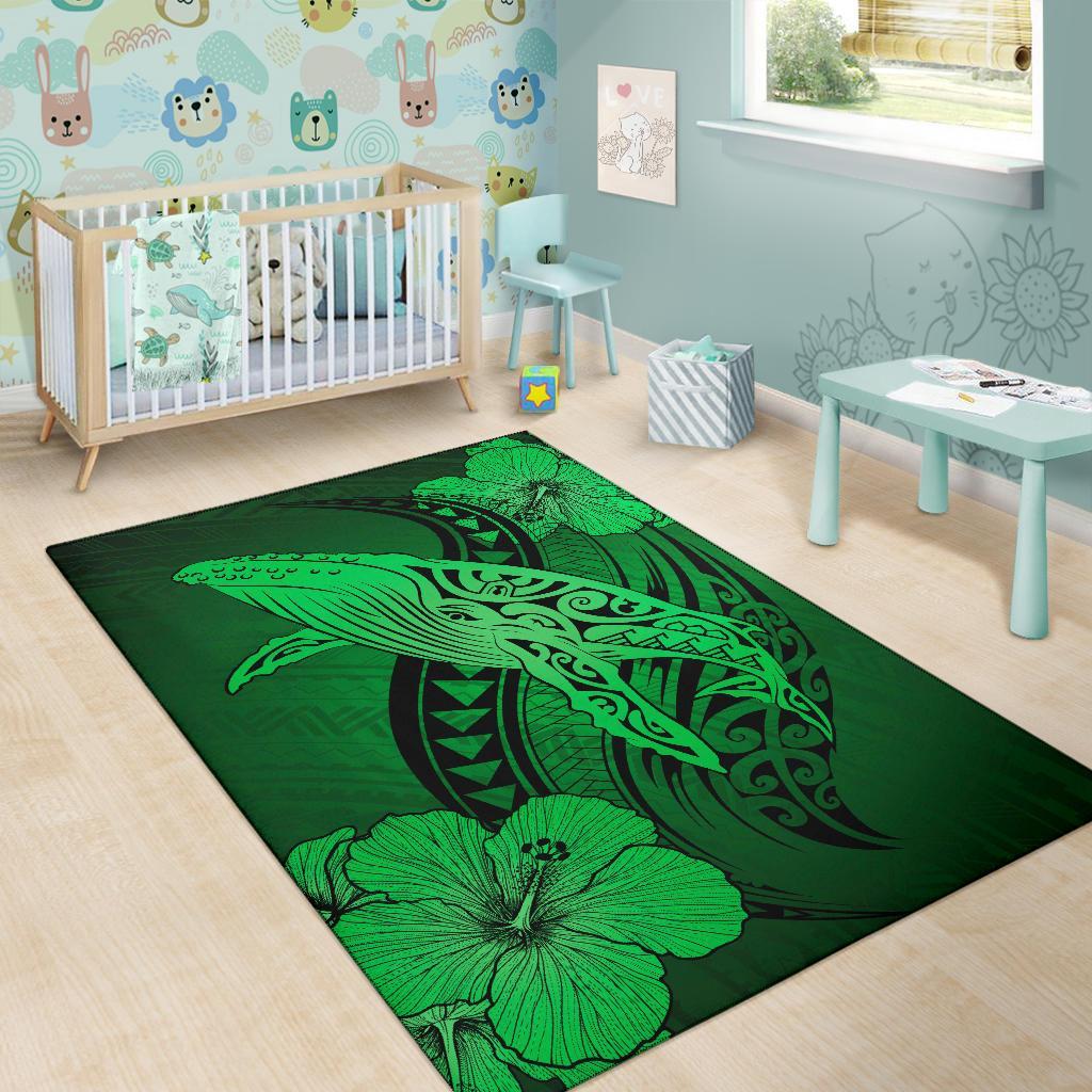 Hawaii Polynesia Whale Hibiscus - Green - Polynesian Pride