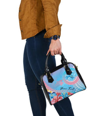 Personalised - Hawaii Kanaka Polynesian Hibiscus Shoulder Handbag - Polynesian Pride