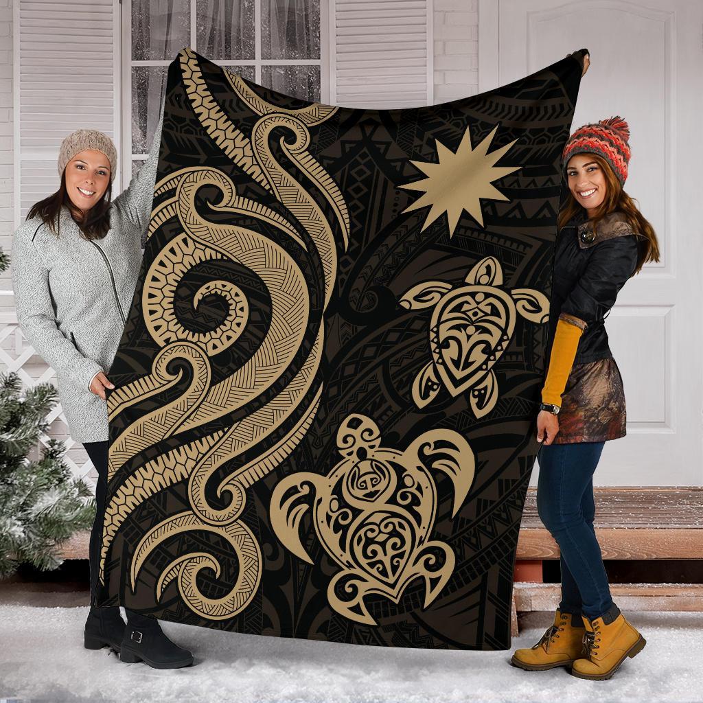 Nauru Premium Blanket - Gold Tentacle Turtle - Polynesian Pride