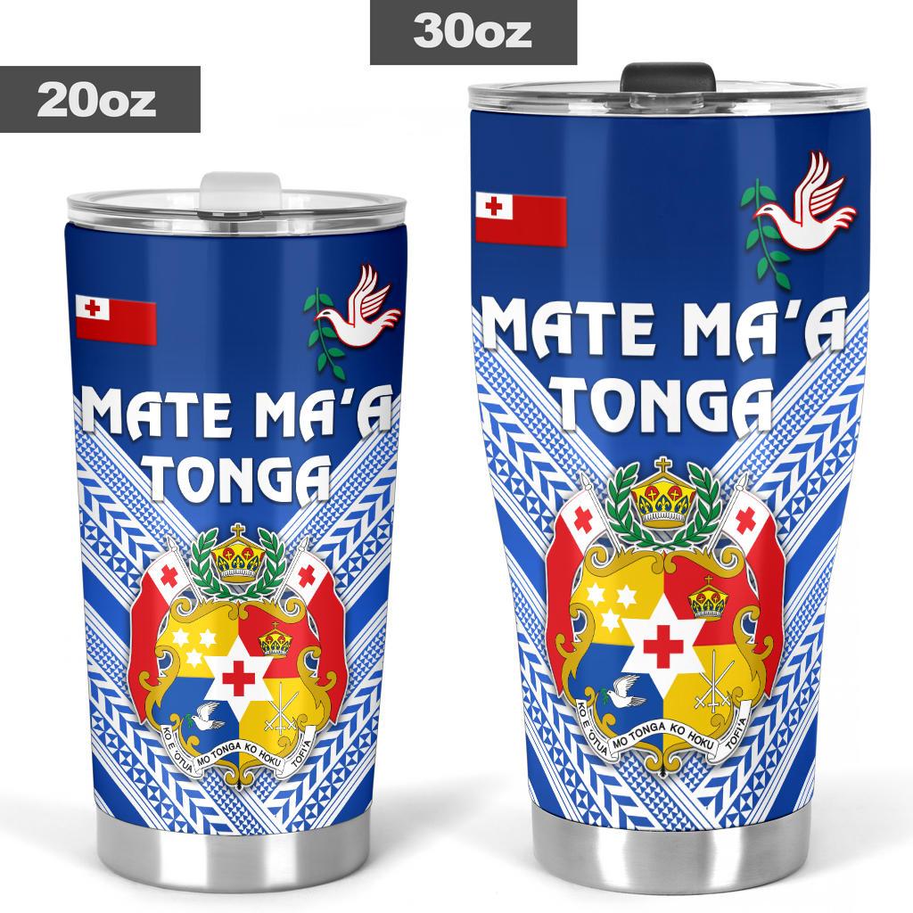 Mate Ma'a Tonga Rugby Tumbler Polynesian Creative Style - Blue - Polynesian Pride