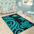 Papua New Guinea Area Rug - Turquoise Tentacle Turtle - Polynesian Pride