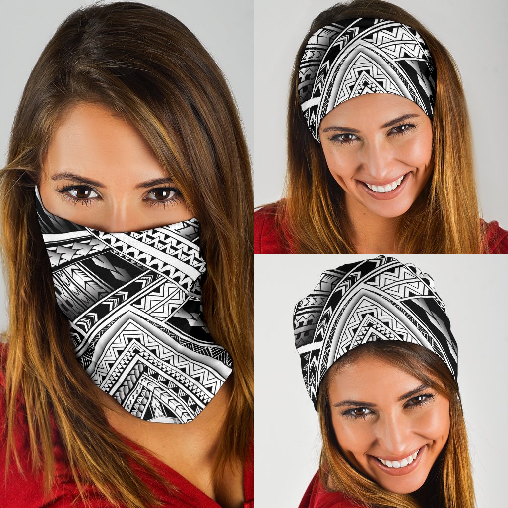 Polynesian Tattoo White Unisex Bandana - Polynesian Pride