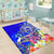 Samoa Area Rug - Turtle Plumeria (Blue) - Polynesian Pride