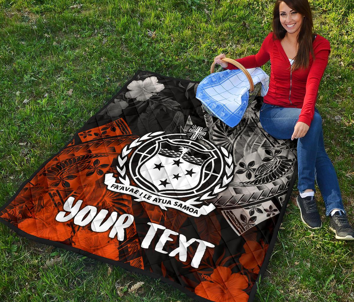 Samoa Polynesian Personalised Premium Quilt - Vinatge Polynesian Style - Polynesian Pride