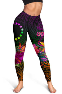 Cook Islands Polynesian Women's Leggings - Summer Hibiscus - Polynesian Pride