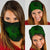 Hawaii Hula Girl Hibiscus Map Polynesian Bandana 3 - Pack - Green One Size Black - Polynesian Pride