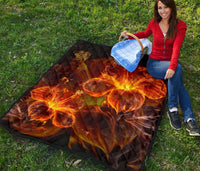 Hawaii Hibiscus Fire Premium Quilt - Polynesian Pride