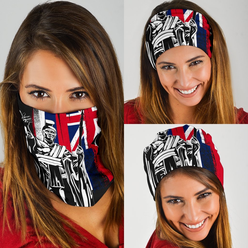 Hawaii King Flag Bandana 3 - Pack One Size Black - Polynesian Pride