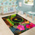 Chuuk Polynesian Area Rug - Hibiscus and Banana Leaves - Polynesian Pride