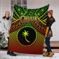 Polynesian Chuuk Premium Blanket - Reggae Vintage Polynesian Patterns - Polynesian Pride
