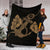 Anchor Gold Poly Tribal Premium Blanket - Polynesian Pride