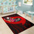 Yap Area Rug - Polynesian Hook And Hibiscus (Red) - Polynesian Pride