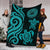 American Samoa Premium Blanket - Reggae Tentacle Turtle - Polynesian Pride