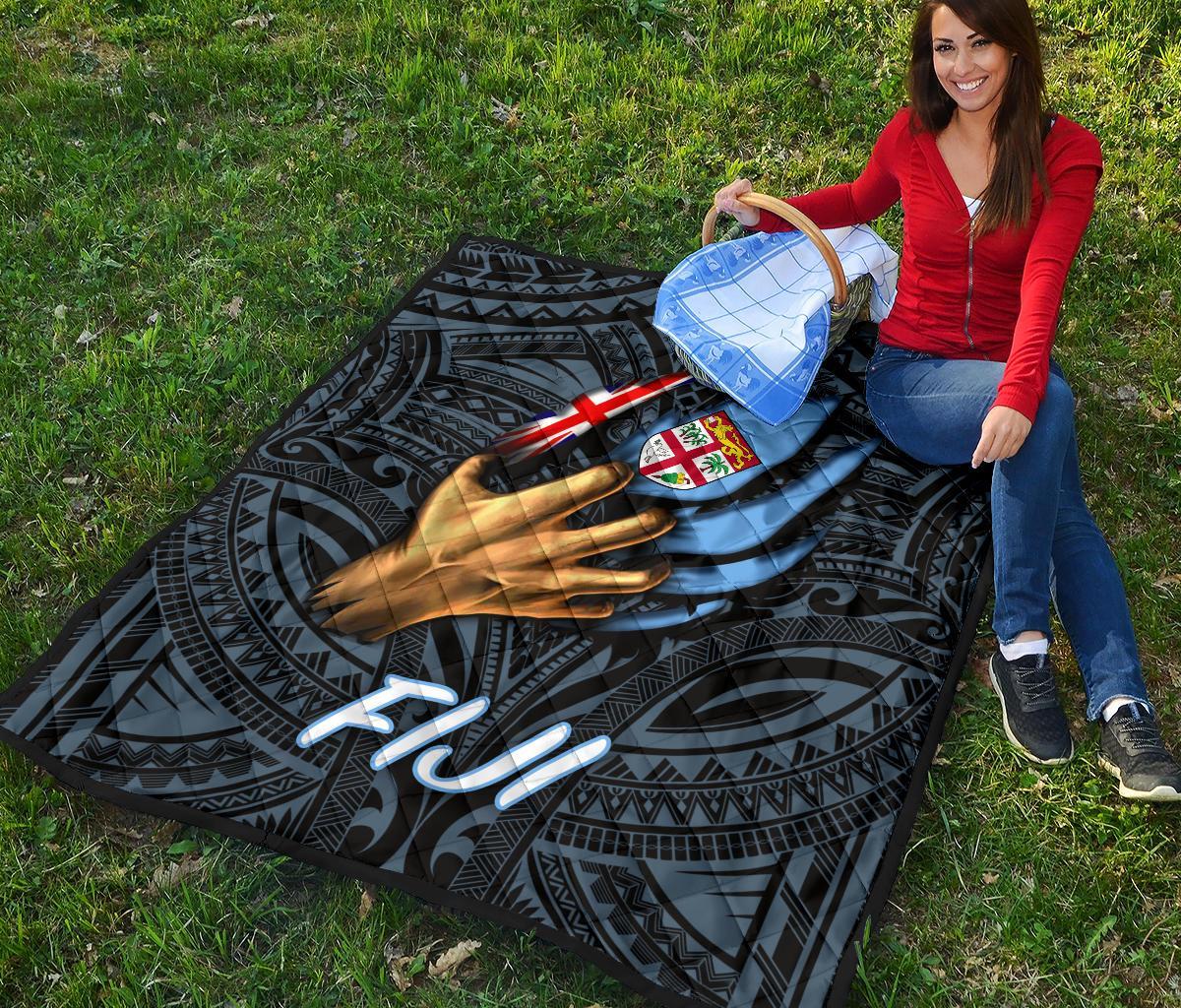 Fiji Premium Quilt - Fiji In Me (Blue) - Polynesian Pride