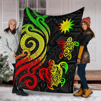 Nauru Premium Blanket - Reggae Tentacle Turtle - Polynesian Pride