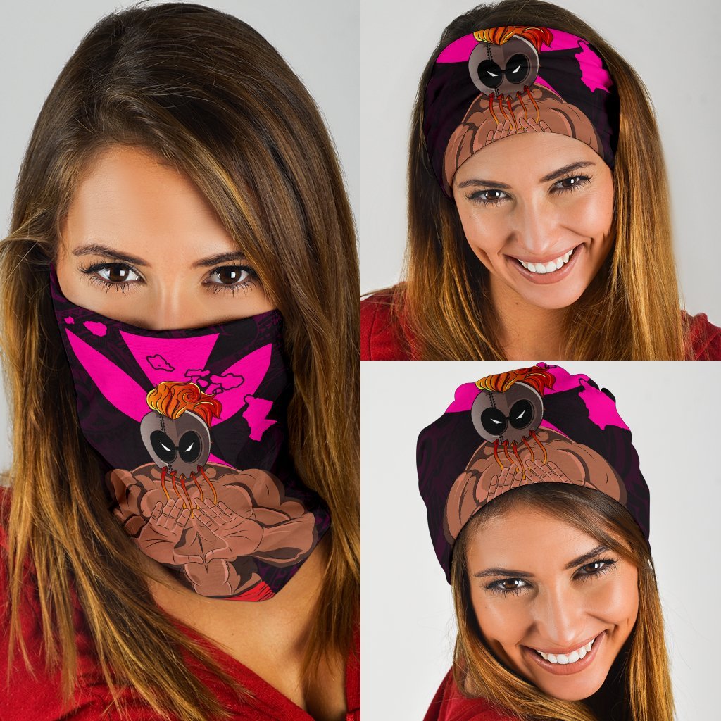 Warrior Kanaka Map Polynesian Bandana 3-Pack - Pink - AH One Size Pink - Polynesian Pride