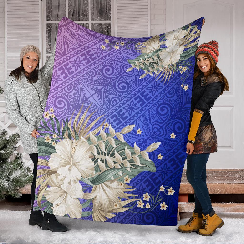 Hawaii Premium Blanket - Hawaii Hibiscus Polynesian Culture Revival - Polynesian Pride