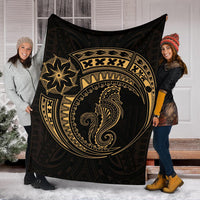 Seahorse Polynesian Blanket - Polynesian Tattoo Gold - Polynesian Pride
