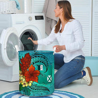 Wallis and Futuna Laundry Basket - Tropical Flowers Style - Polynesian Pride