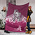 Maori Manaia The Blue Sea Premium Blanket, Pink - Polynesian Pride