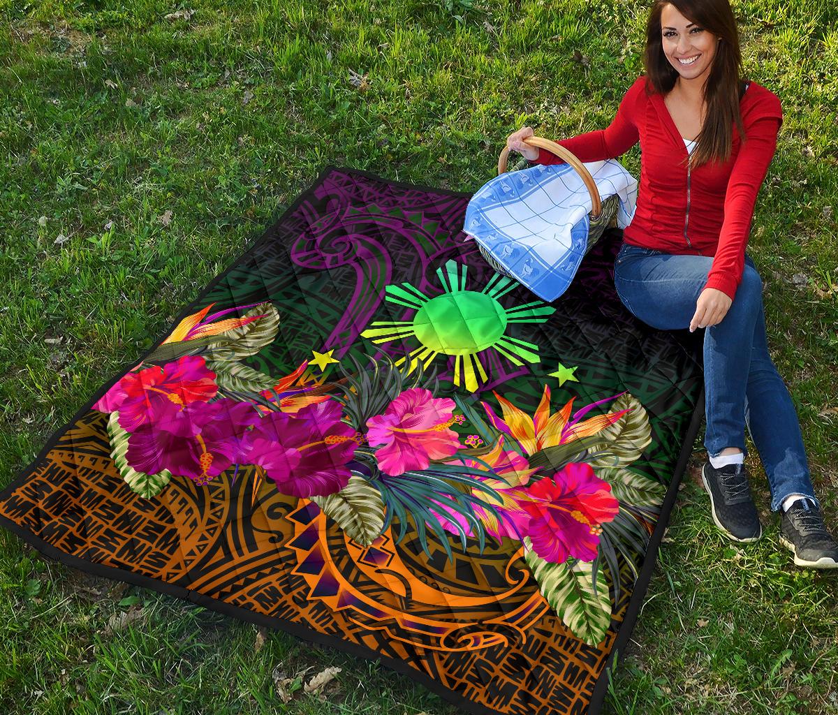 The Philippines Premium Quilt - Summer Hibiscus - Polynesian Pride