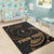 Chuuk Micronesia Custom Personalised Area Rug - Gold Tribal Wave - Polynesian Pride