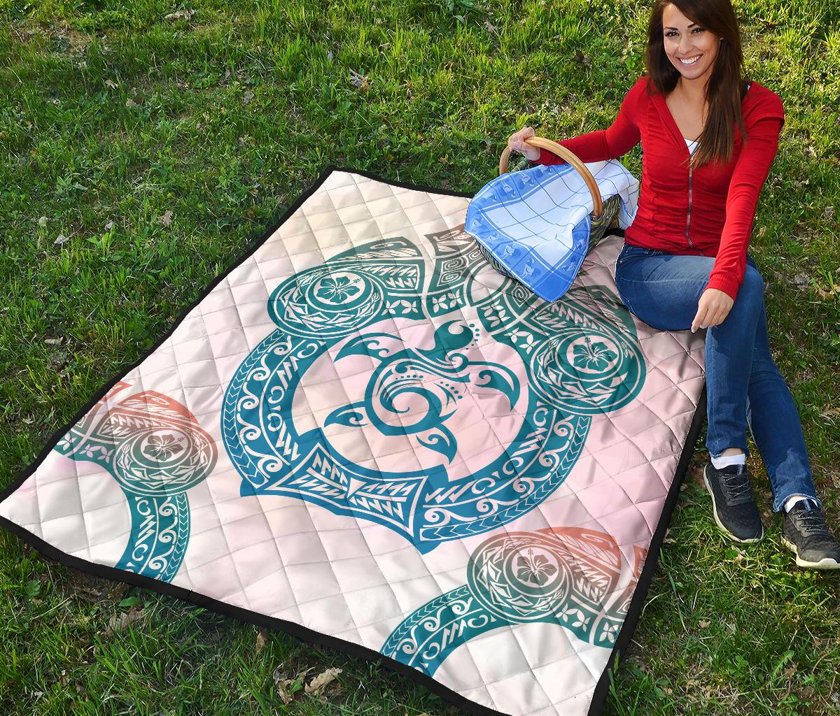 Hawaii Premium Quilt Polynesian Turtle Hawaiian Premium Quilt - TTHS Style - Polynesian Pride