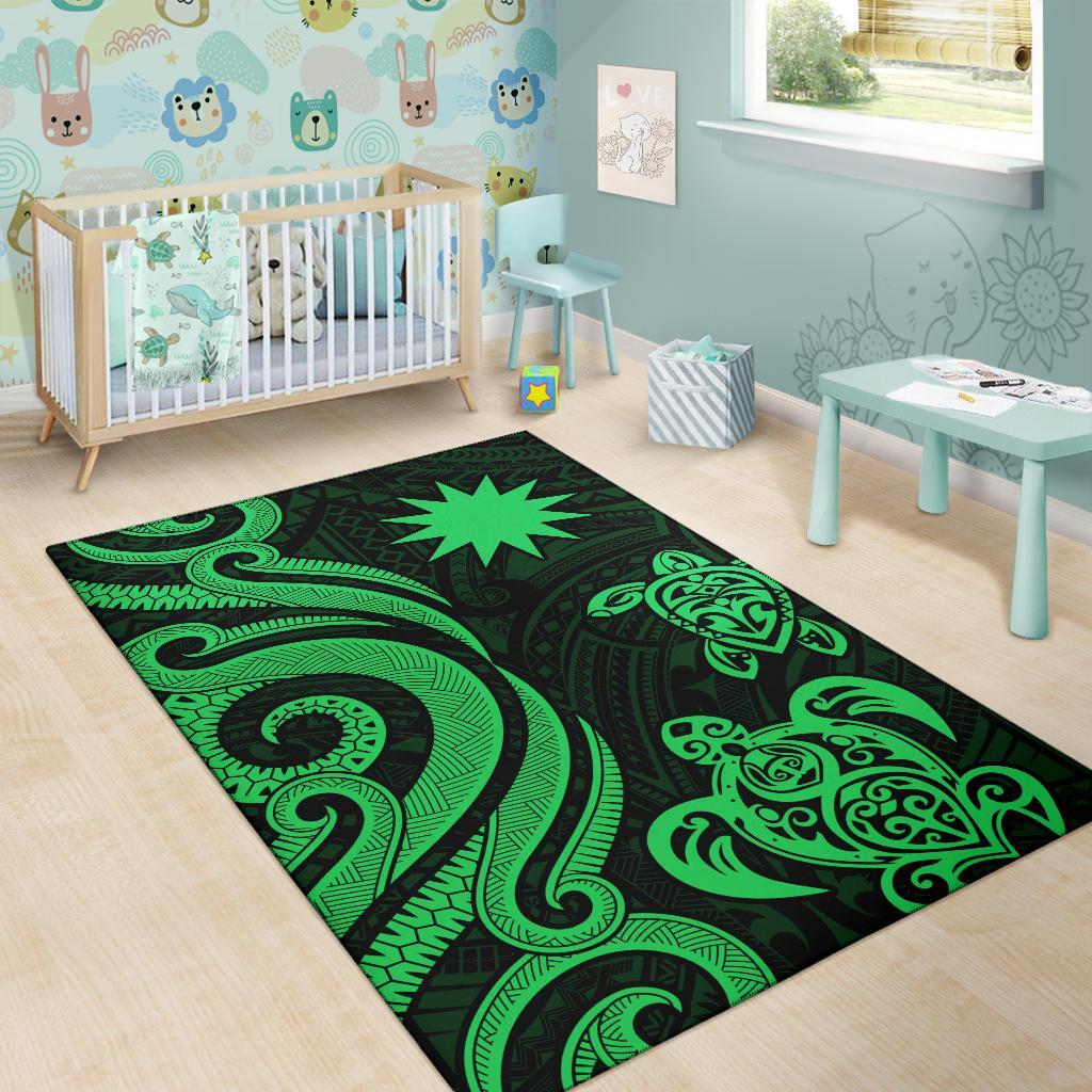 Nauru Area Rug - Green Tentacle Turtle - Polynesian Pride