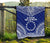 Cook Islands Premium Quilt - Cook Islands Flag Polynesian Chief Blue Version - Polynesian Pride