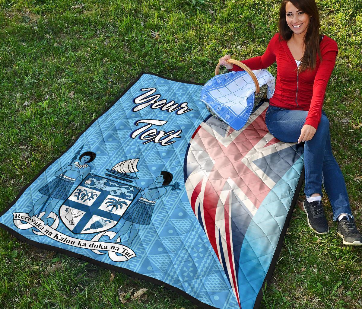 Fiji Custom Personalised Premium Quilt - Fiji Flag - Polynesian Pride