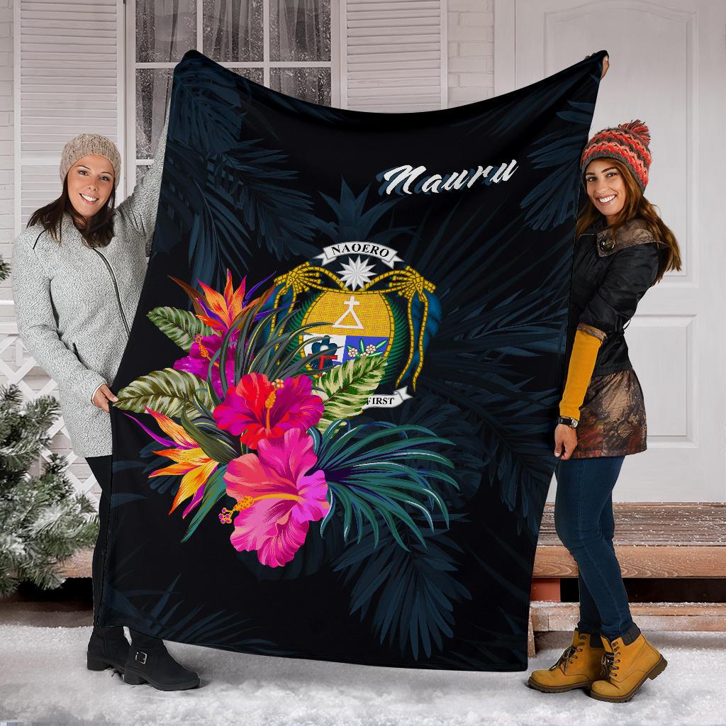 Nauru Polynesian Premium Blanket - Tropical Flower - Polynesian Pride