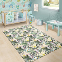 Tropical Jungle Parrots And Flamingos Rug - Polynesian Pride
