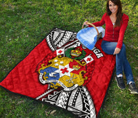 Tonga Rugby Premium Quilt Polynesian Style Pinwheel - Polynesian Pride