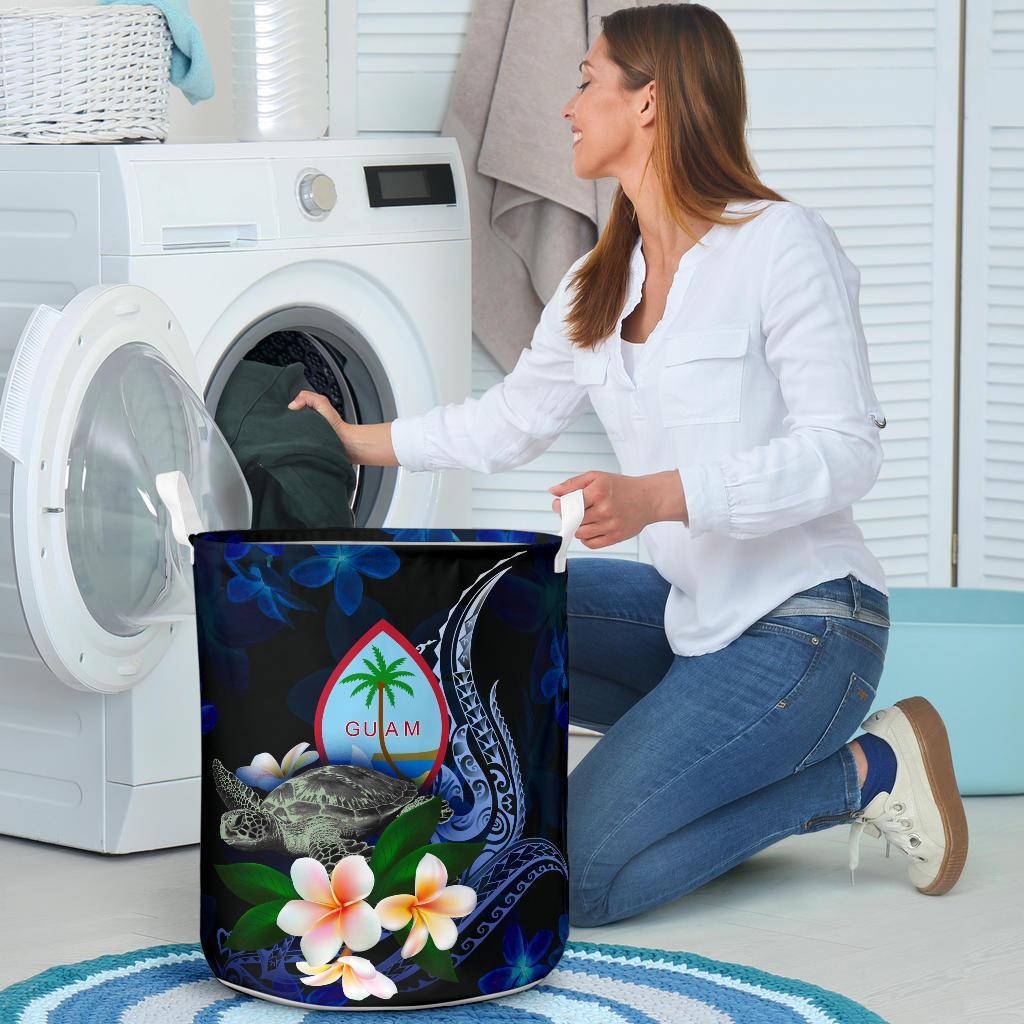 Guam Polynesian Laundry Basket - Turtle With Plumeria Flowers - Polynesian Pride