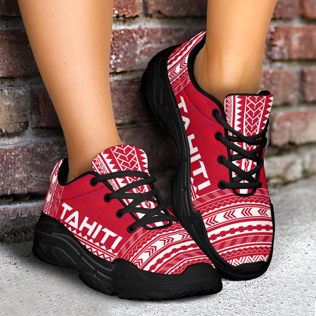 Tahiti Chunky Sneakers - Polynesian Chief Flag Version - Polynesian Pride