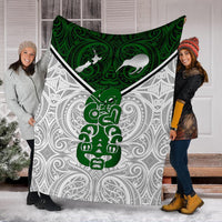 New Zealand Maori Rugby Premium Blanket Pride Version - White - Polynesian Pride