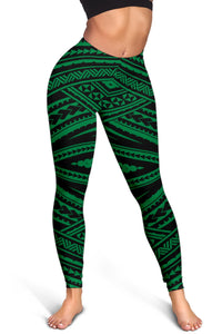 Polynesian Tatau Green Hawaii Women's Leggings AH - Polynesian Pride