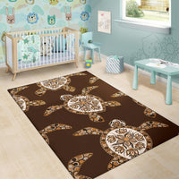 Brown Turtle Area Rug - Polynesian Pride