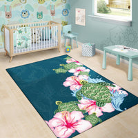 Hibiscus Turtle Dance Area Rug AH - Polynesian Pride