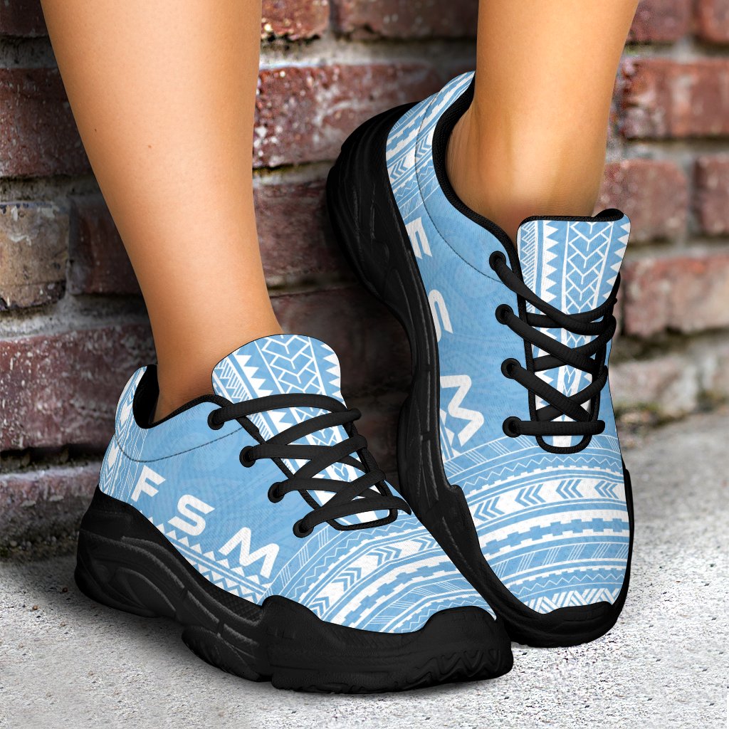 Federated States Of Micronesia Chunky Sneakers - Polynesian Chief Flag Version - Polynesian Pride